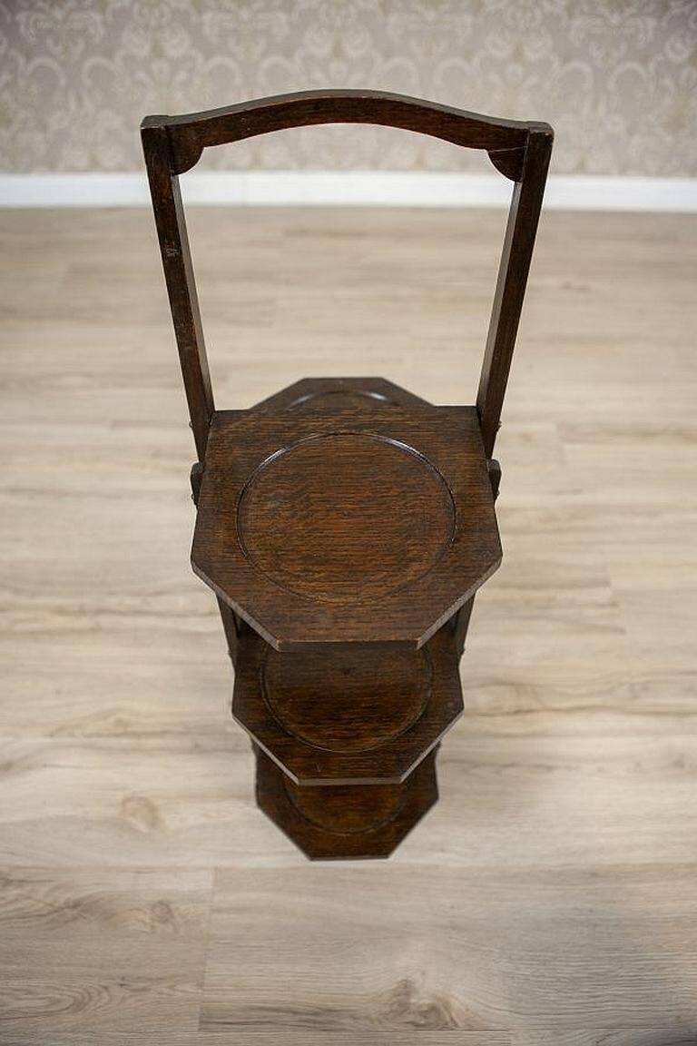 Late 20th Century Oak Flower Stand, 1950s