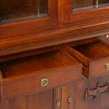 English Wooden Bookcase Cabinet, 1950s