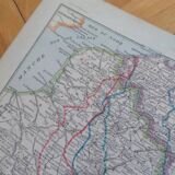 Historical map Larousse Great War French front