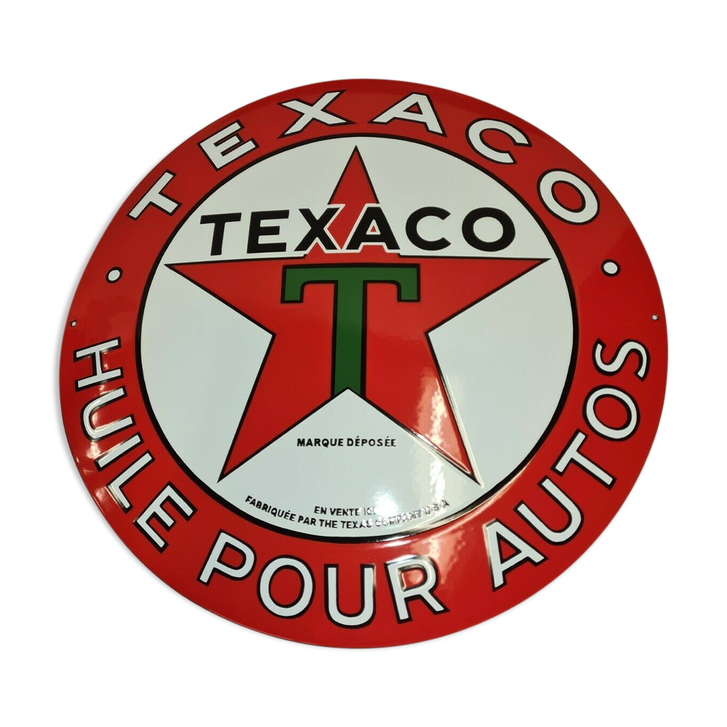 Texaco enamelled plate