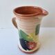 Ceramic jug with Provencal floral pattern signed (Signature to be identified)