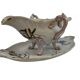Gravy boat with its Luneville frame