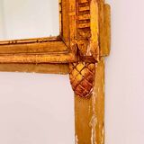 Louis XVI style giltwood pediment mirror