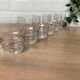 Set of 6 engraved glass wine glasses