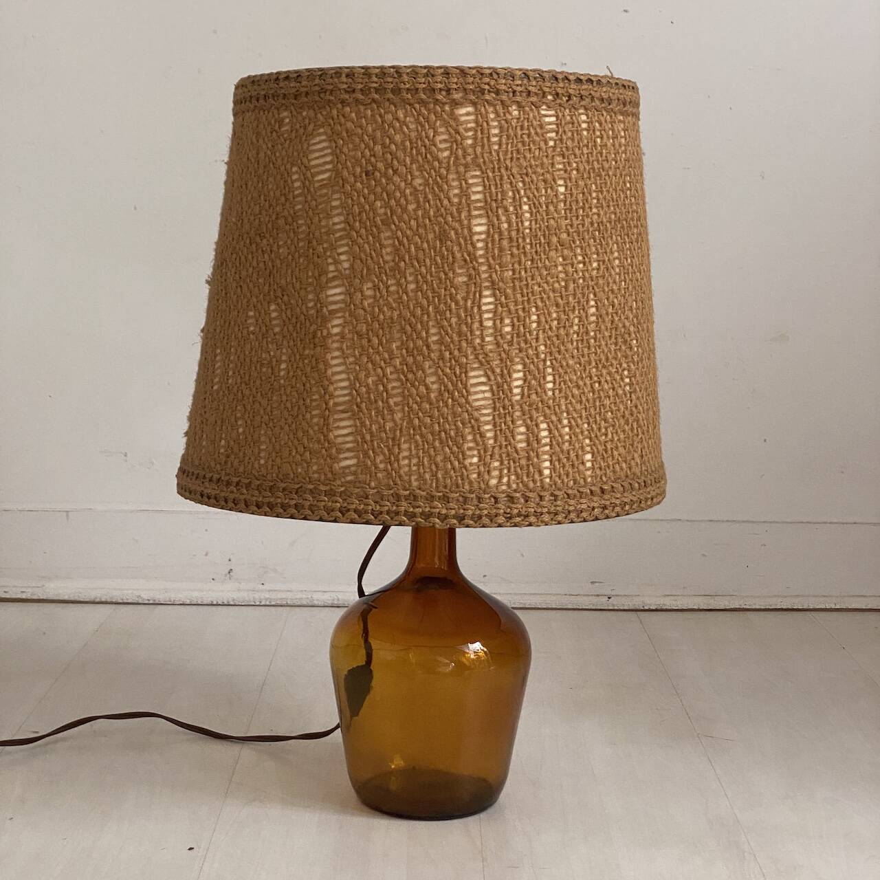 Vintage 1970s Dame Jeanne lamp