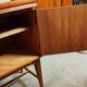 Vintage Scandinavian teak sideboard with writing surface, 1960s.
