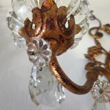 Wall sconce with pendants in Louis XV style