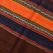 4x8 Brown & Blue Turkish Vintage Kilim Rug 139x245Cm SK 2314