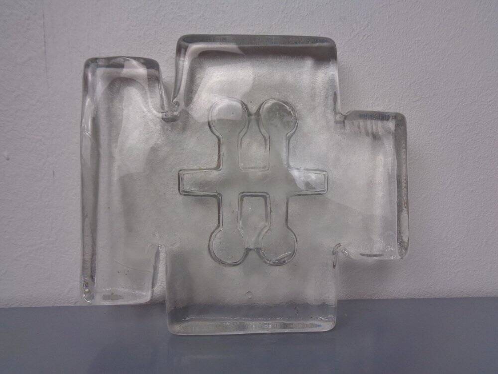 Scandinavian Glass Candleholder, 1960s