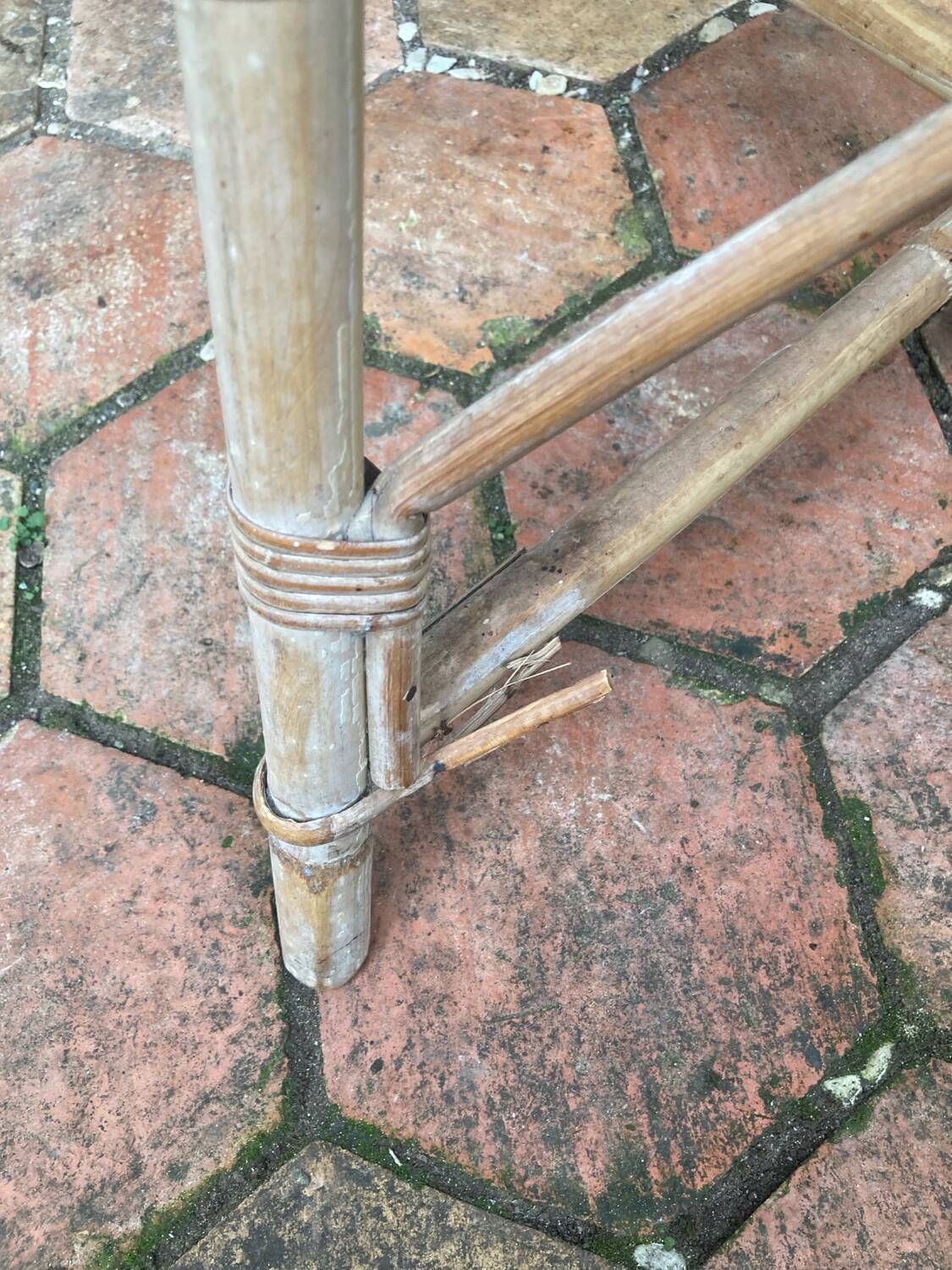 Pair of vintage rattan armchairs