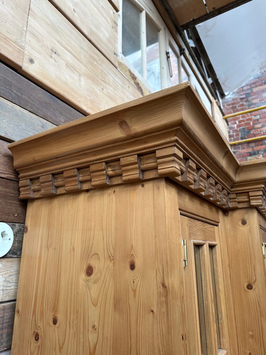 Pine shop display cabinet