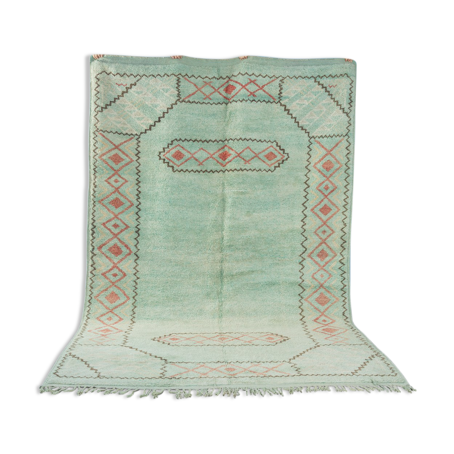 Vintage beni mrirt, berber rug, 205 x 305