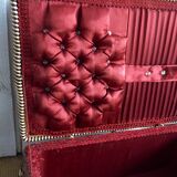 Rattan and scoubidou sewing basket