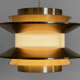 Pendant light "Trava" in golden aluminium by Carl Thore for Granhaga Metallindustri. Sweden 1970s