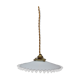 Dented opaline hanging lamp