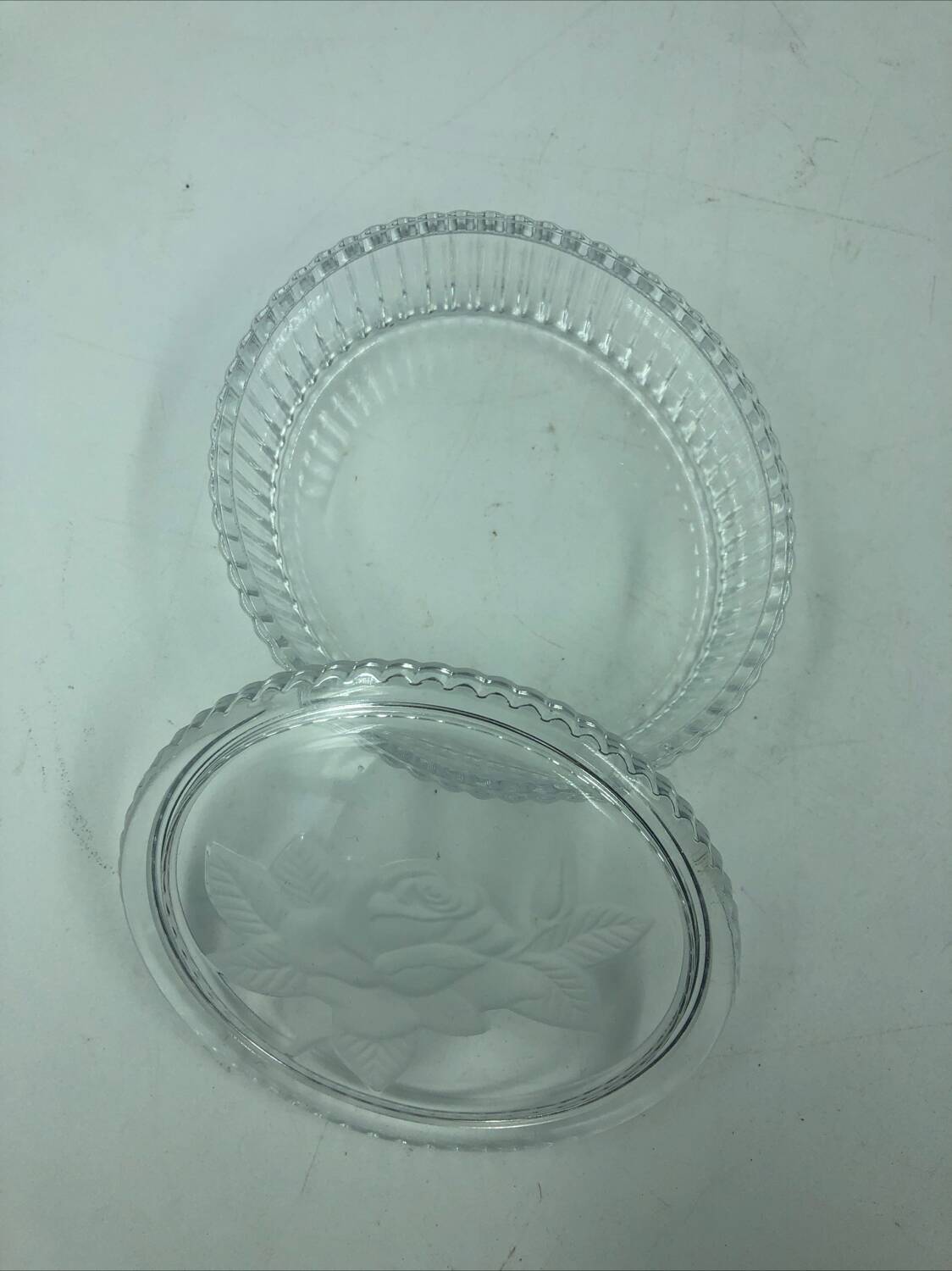 Antique crystal candy box