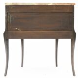 Transition style half-moon chest of drawers