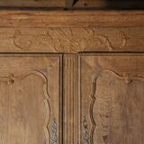 Buffet Deux Corps Chêne Blanchi, époque 18e Siècle