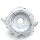 Pair of grey ceramic shell wall lights, Vallauris 1960s