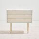 White painted nightstand with three drawers