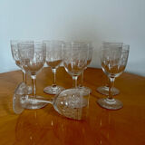 Verres à pied de bistrot vintage