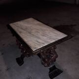 Gothic and marble-patterned coffee table