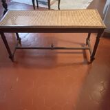 Louis XVI style caned wood bench