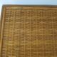 desk - wood-bamboo and woven wicker rattan - 2 drawers - large top - 80
