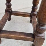 Pair of 19th century solid oak stools