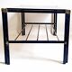 Magazine holder coffee table 1960s smoked glass, metal and brass Width 94.2 cm