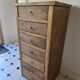 Solid oak chest of drawers