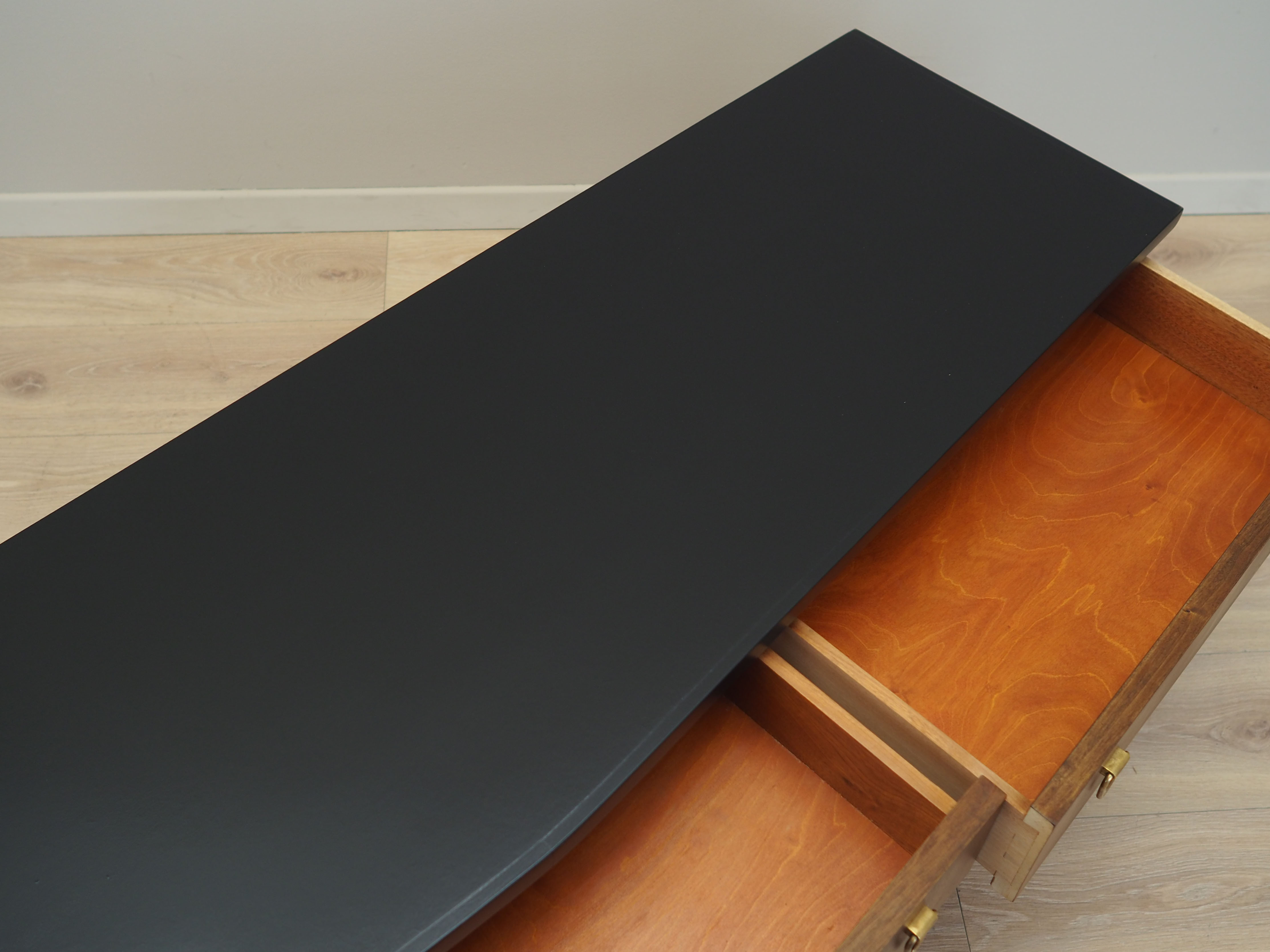 Walnut console, Danish design, 1960s, production Denmark
