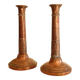 Pair of antique copper candlesticks