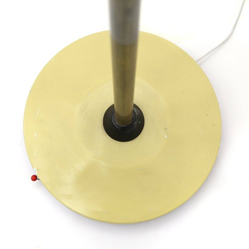 Floor lamp with white metal reflector, 1940s