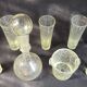 Set of bubble glassware from Biot – carafe, glasses, and ice bucket – 1960s