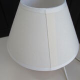 Lampe de table pied boule en bois