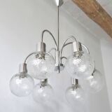 Vintage 1970s 6-ball chandelier