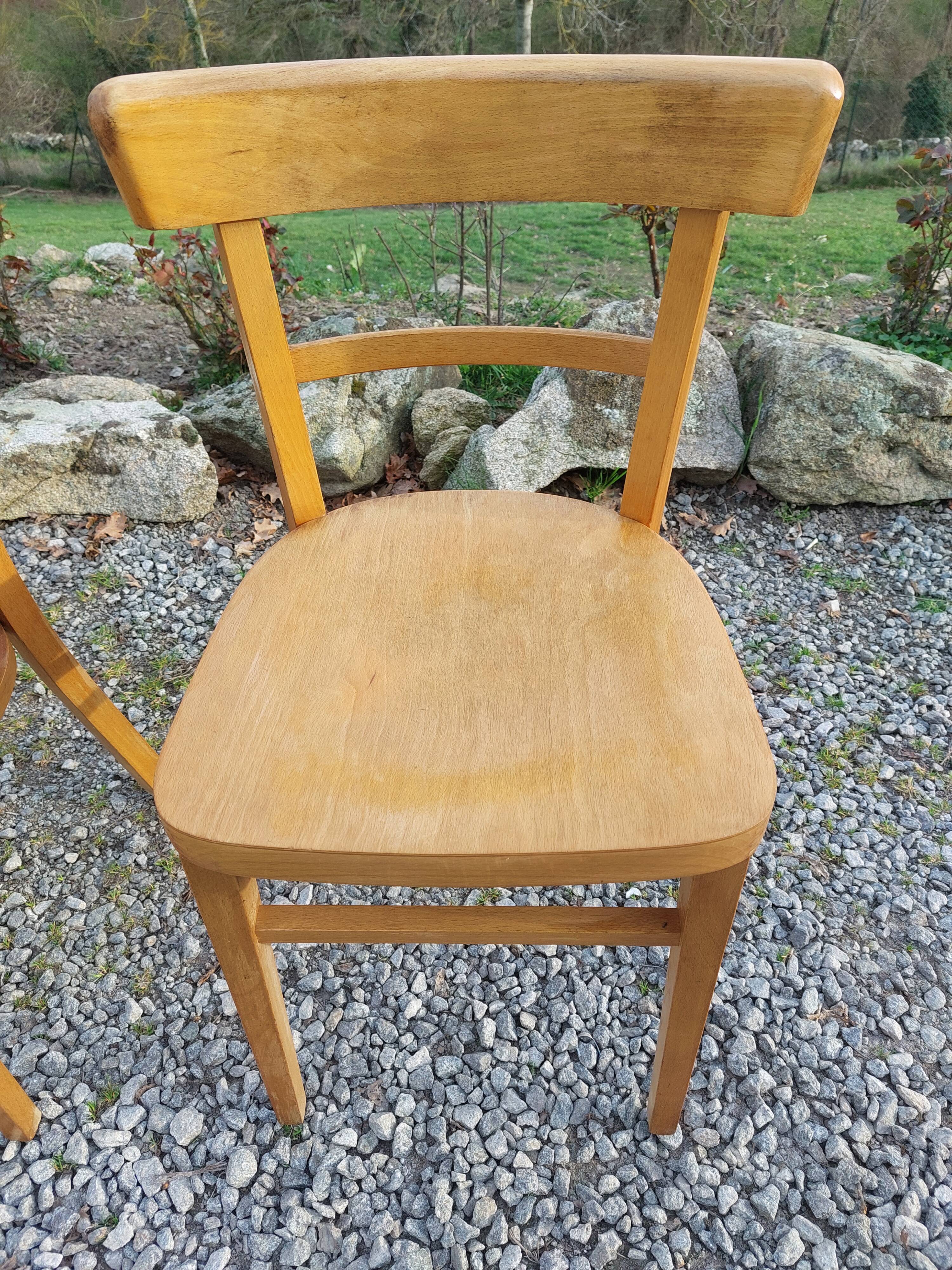 3 bistro chairs, light colour