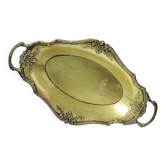 Large empty pocket bowl, antique rockwork, gilded metal, Louis XV style.