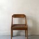 Chaise scandinave vintage en orme et corde tressée, design 1950
