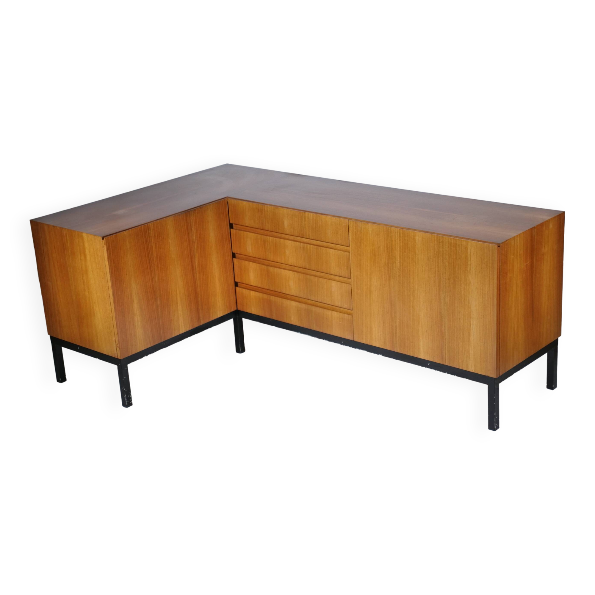 Mid-Century Corner Sideboard from the 1960s