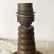 Antique turned wood lamp