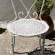 Suite de 4 chaises de jardin fer forgé XIXé motif cœur