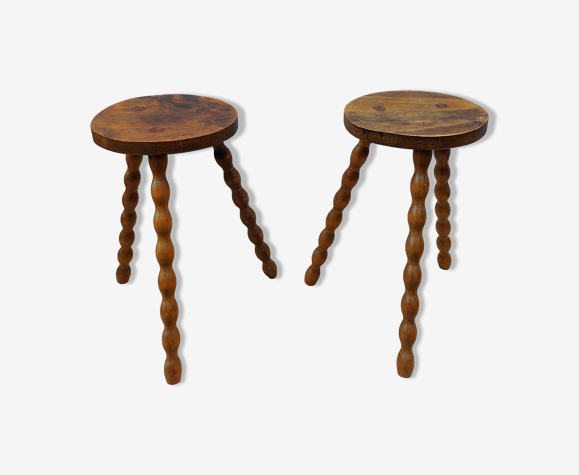 Duo de tabouret tripode