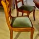 Round or oval table with four chairs in solid cherry, with extensions
