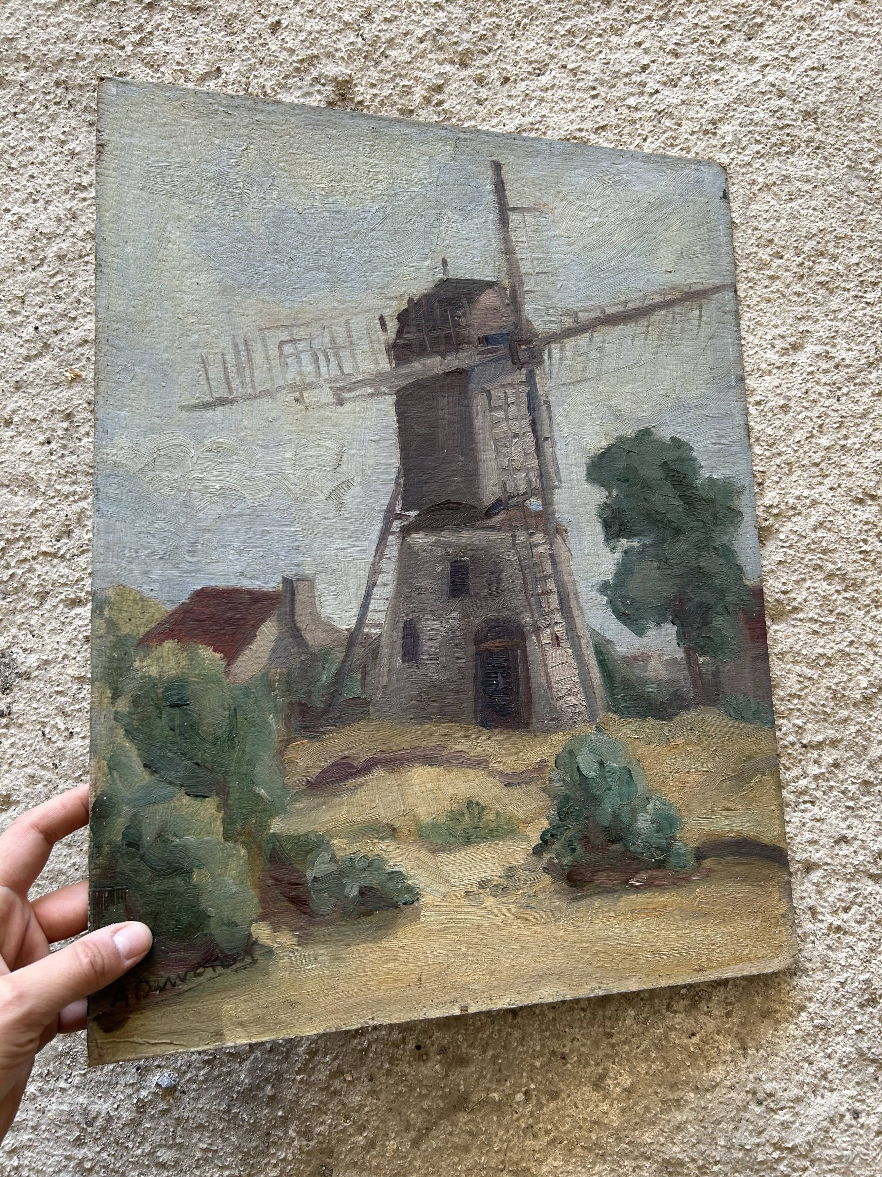 Huile sur carton signée A. Duwotock