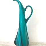 Vase peacock blue peacock blown soufflé