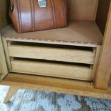 Vintage rattan wardrobe, 60s