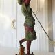 Lampe orientaliste ancienne, XIXe siècle, représentant un majordome nubio