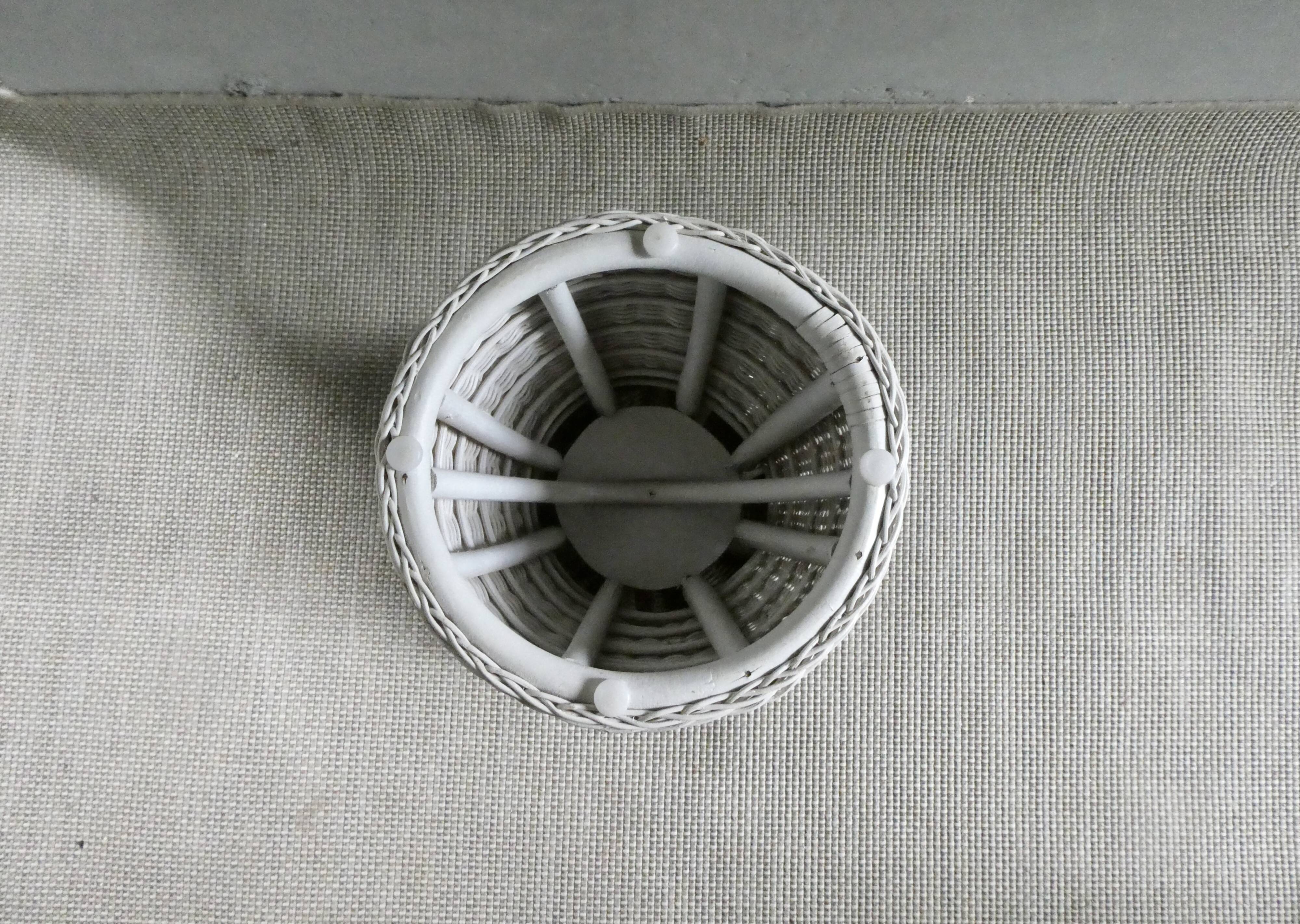 Rattan woven stool, champagne button shape